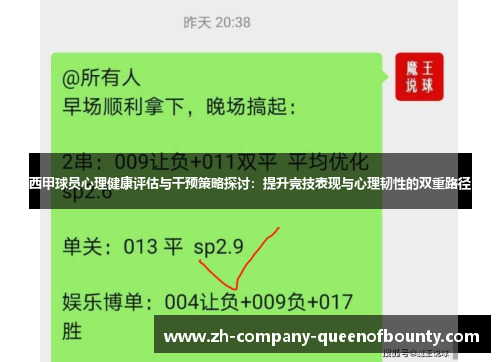西甲球员心理健康评估与干预策略探讨：提升竞技表现与心理韧性的双重路径